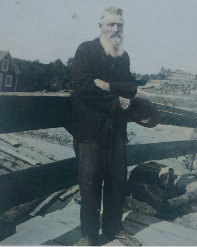 My Great Great Uncle at the lumberyard in Portland, Maine circa 1900